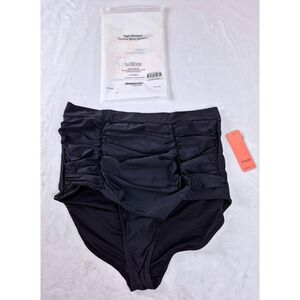 Shapermint Essentials High-Waisted Control Bikini Bottom Black 3XL Ruched Swim